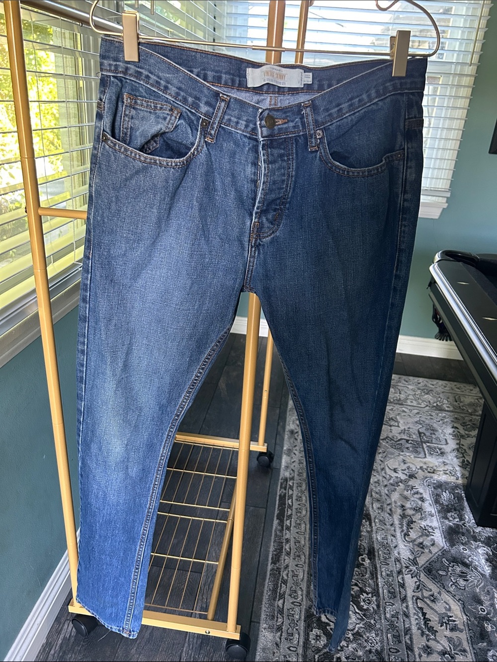 Topman Indigo Skinny Jeans Men’s